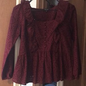 Madewell burgundy top